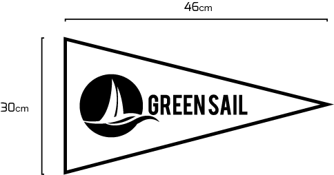 Green Sail Flag Dimensions